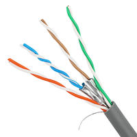 Taifeng SSTP CAT6 solid bare copper lan cable 1/0.585*4pairs